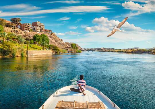 Solnedgangssejltur på Nilen i en felucca 