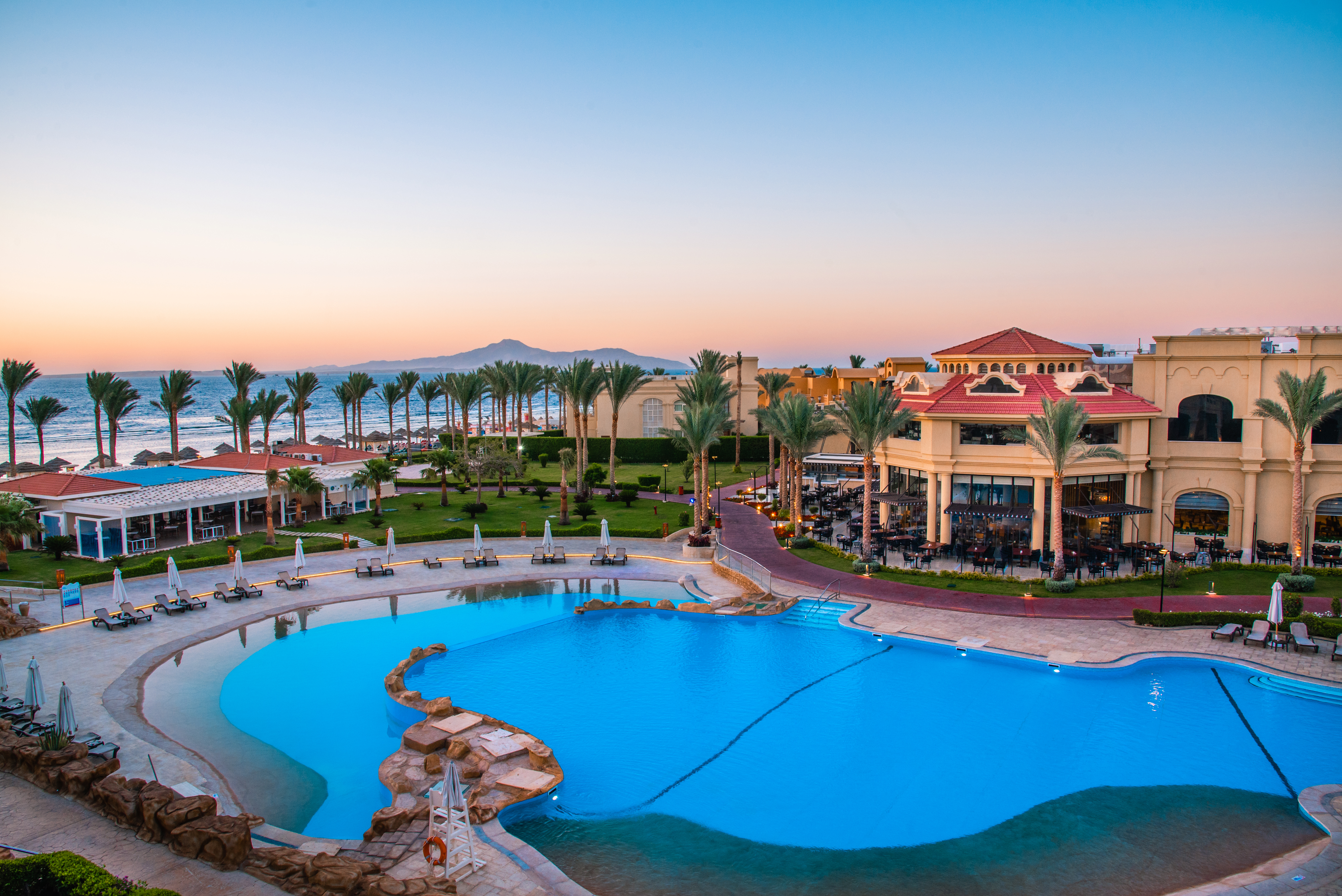 Poolområde på hotel i Sharm el Sheikh